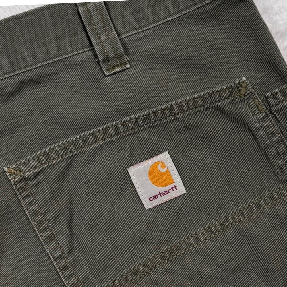 Carhartt Cargo Shorts Men 38 Military Green B275 MOS Relaxed Canvas Work Hunting